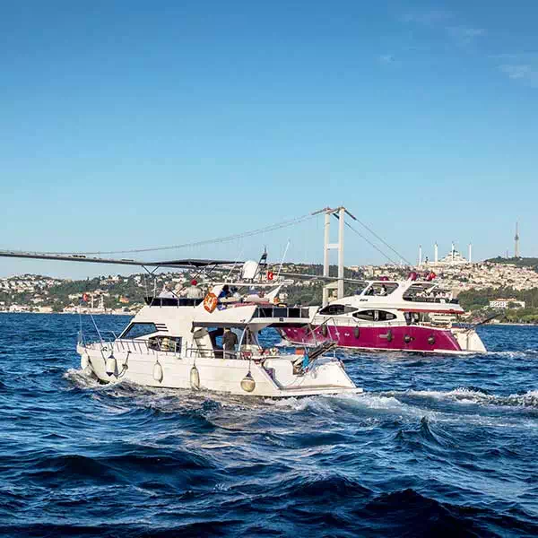 Private yacht on the Bosphorus